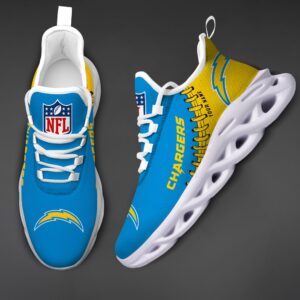 Los Angeles Chargers Personalized NFL Max Soul Shoes Ver 2