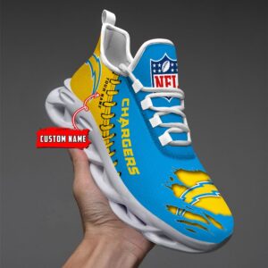 Los Angeles Chargers Personalized NFL Max Soul Shoes for Fan