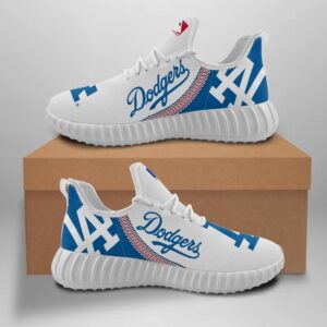 Los Angeles Dodgers Unisex Sneakers New Sneakers Baseball Custom Shoes Los Angeles Dodgers Yeezy Boo