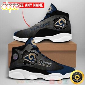 Los Angeles Rams NFL Football Team Custom Name Air Jordan 13 Shoes