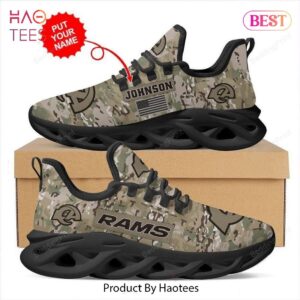 Los Angeles Rams NFL Personalized Camouflage Max Soul Shoes