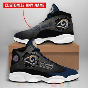 Los Angeles Rams Nfl Football Team Custom Name Air Jordan 13 Shoes