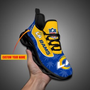 Los Angeles Rams Personalized Weed Limited Edition Max Soul Shoes