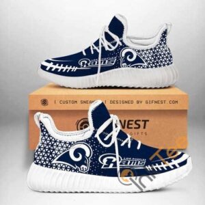 Los Angeles Rams Team Custom Shoes Personalized Name Yeezy Sneakers