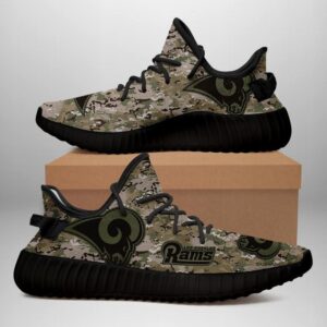 Los Angeles Rams Us Military Camouflage Unisex Sneaker Football Custom Shoes Los Angeles Rams Yeezy Yeezy Shoes