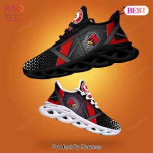 Louisville Cardinals NCAA Black Red Color Max Soul Shoes