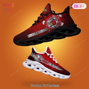 Louisville Cardinals NCAA Black Red Max Soul Shoes