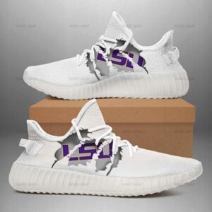 Lsu Tigers Ripped White Running Shoes Yeezy 3D Designer Shoes Limited Shoes For Men And Women Beautiful And Quality Custom Shoes