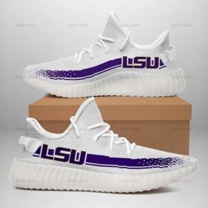 Lsu Tigers White Purple Running Shoes Yeezy 3D Designer Shoes Limited Shoes For Men And Women Beautiful And Quality Custom Shoes