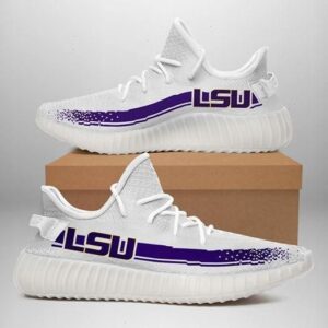 Lsu Tigers White Purple Running Shoes Yeezy Sneaker Custom Shoes