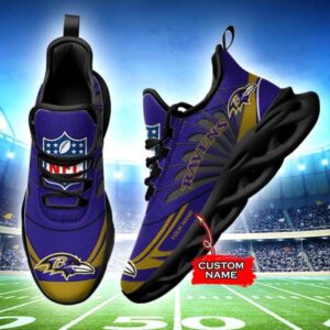 M7 NFL Baltimore Ravens Max Soul Sneaker Custom Name Shoes 62