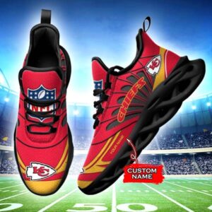 M7 NFL Kansas City Chiefs Max Soul Sneaker Custom Name Shoes 62