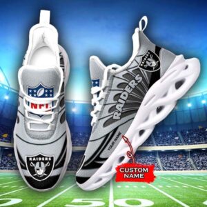 M7 NFL Las Vegas Raiders Max Soul Sneaker Custom Name Shoes 62
