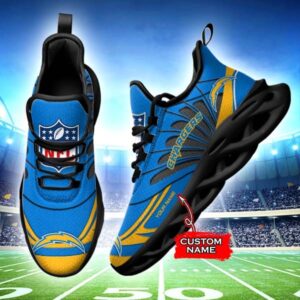 M7 NFL Los Angeles Chargers Max Soul Sneaker Custom Name Shoes 62