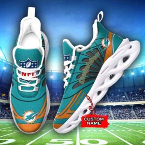 M7 NFL Miami Dolphins Max Soul Sneaker Custom Name Shoes 62
