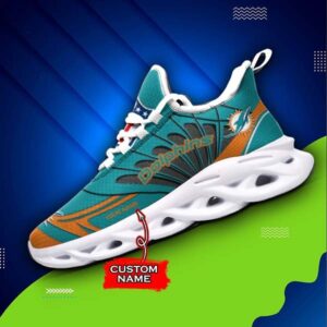 M7 NFL Miami Dolphins Max Soul Sneaker Custom Name Shoes 62