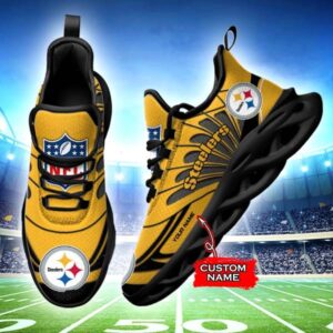 M7 NFL Pittsburgh Steelers Max Soul Sneaker Custom Name Shoes 62