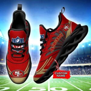M7 NFL San Francisco 49ers Max Soul Sneaker Custom Name Shoes 62