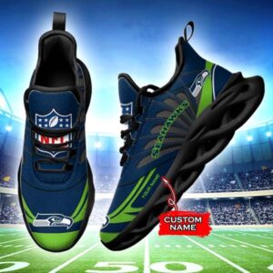 M7 NFL Seattle Seahawks Max Soul Sneaker Custom Name Shoes 62