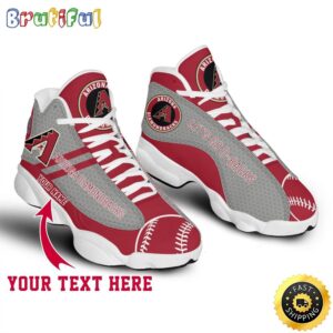 MLB Arizona Diamondbacks Custom Name Air Jordan 13 Shoes V4