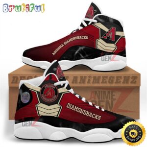 MLB Arizona Diamondbacks Red Gold Limited Air Jordan 13 Shoes