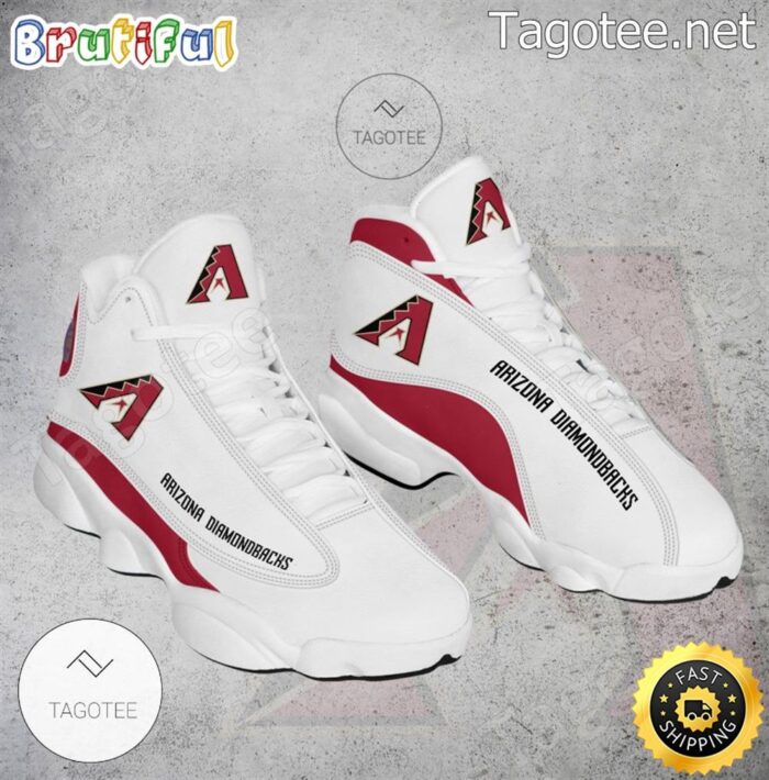MLB Arizona Diamondbacks White Red Air Jordan 13 Shoes