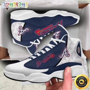 MLB Atlanta Braves Blue White Air Jordan 13 Shoes
