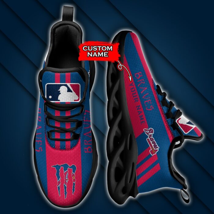MLB Atlanta Braves Max Soul Sneaker Custom Name Style 1