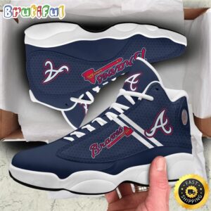 MLB Atlanta Braves Navy Blue Air Jordan 13 Shoes