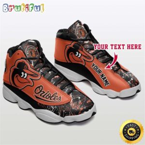 MLB Baltimore Orioles Custom Name Air Jordan 13 Shoes V1
