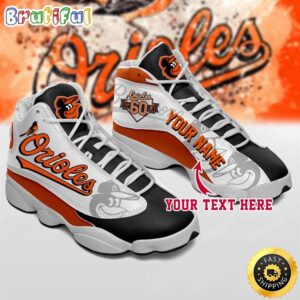 MLB Baltimore Orioles Custom Name Air Jordan 13 Shoes V4