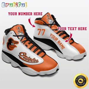 MLB Baltimore Orioles Custom Name Number Air Jordan 13 Shoes V2