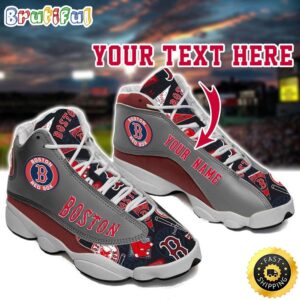 MLB Boston Red Sox Custom Name Air Jordan 13 Shoes V1