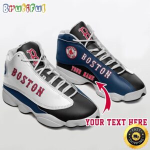 MLB Boston Red Sox Custom Name Air Jordan 13 Shoes V2