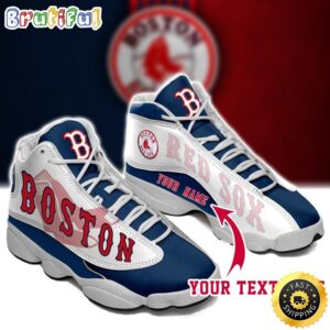 MLB Boston Red Sox Custom Name Air Jordan 13 Shoes V3
