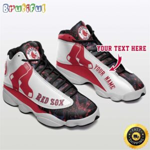 MLB Boston Red Sox Custom Name Air Jordan 13 Shoes V4