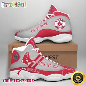 MLB Boston Red Sox Custom Name Air Jordan 13 Shoes V6