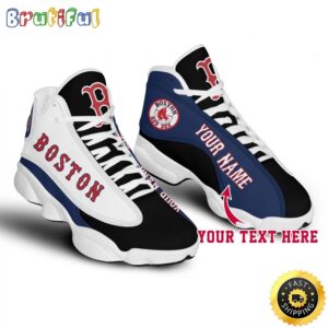 MLB Boston Red Sox Custom Name Air Jordan 13 Shoes V7