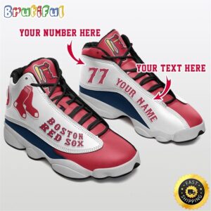 MLB Boston Red Sox Custom Name Number Air Jordan 13 Shoes V5