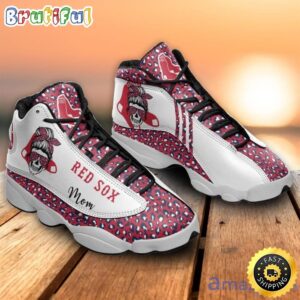MLB Boston Red Sox Mom Leopard Pattern Air Jordan 13 Shoes