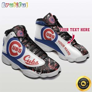 MLB Chicago Cubs Custom Name Air Jordan 13 Shoes V3
