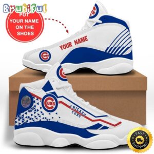 MLB Chicago Cubs Custom Name Air Jordan 13 Shoes V6