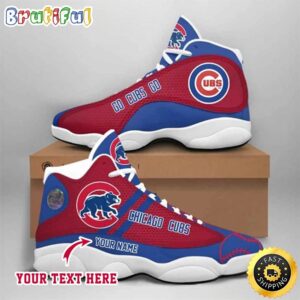 MLB Chicago Cubs Custom Name Air Jordan 13 Shoes V8