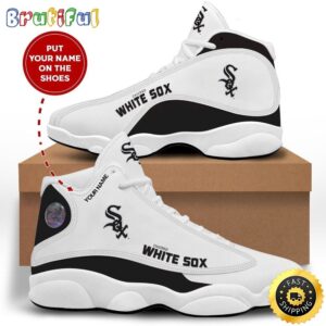MLB Chicago White Sox Custom Name Air Jordan 13 Shoes V2