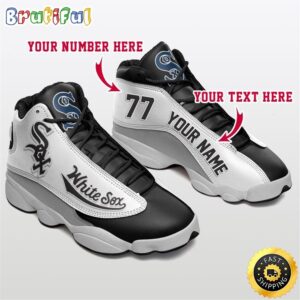 MLB Chicago White Sox Custom Name Number Air Jordan 13 Shoes V1