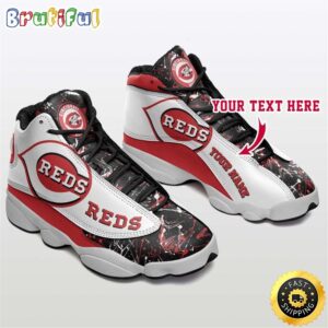 MLB Cincinnati Reds Custom Name Air Jordan 13 Shoes V2