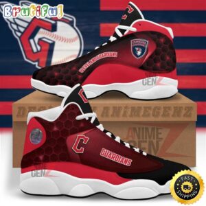 MLB Cleveland Guardians Black Mix Red Air Jordan 13 Shoes