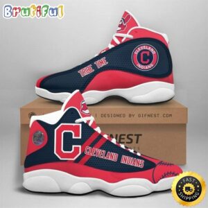 MLB Cleveland Indians Tribe Time Air Jordan 13 Shoes