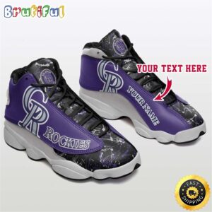 MLB Colorado Rockies Custom Name Air Jordan 13 Shoes V1