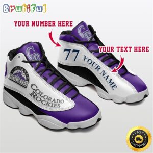 MLB Colorado Rockies Custom Name Number Air Jordan 13 Shoes V2